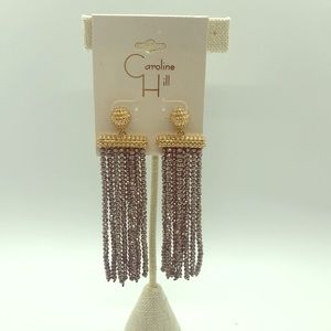 Carolina Hill 3” beaded tassel earrings.